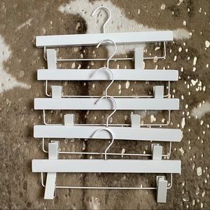 Other - 5 white pants hangers Other - 5 white pants hangers